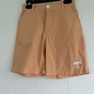 JV Clothiers Tennessee VOLS Orange White Gingham Boy’s Shorts Size 7